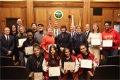 Mother Seton VB Team with Mayor and council (JPG)
