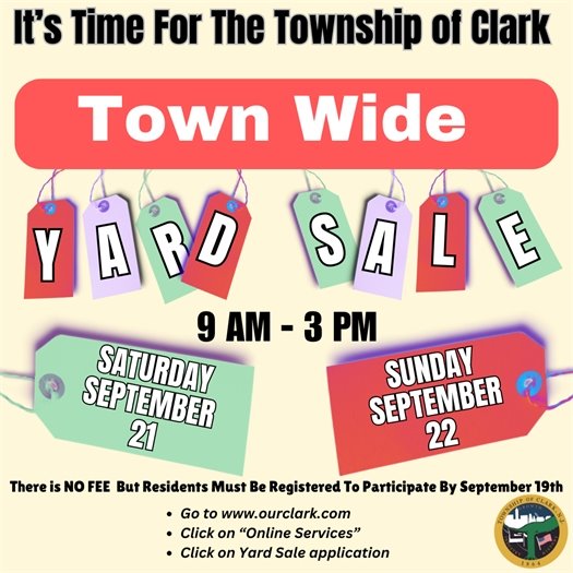 Town wide yard sale flyer
