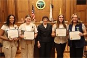 Girl Scouts at Council Meeting