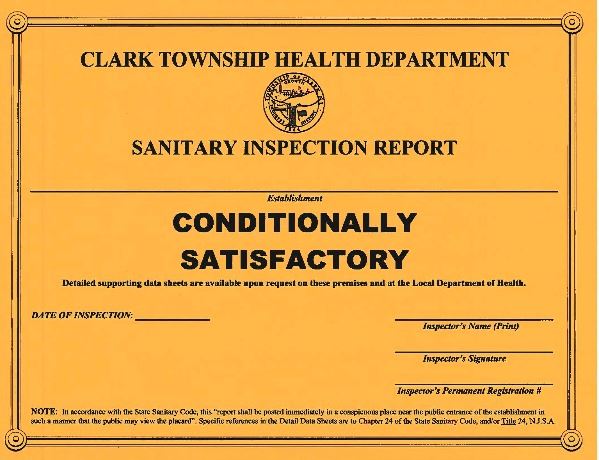 Conditionally Satisfactory Rating Sign