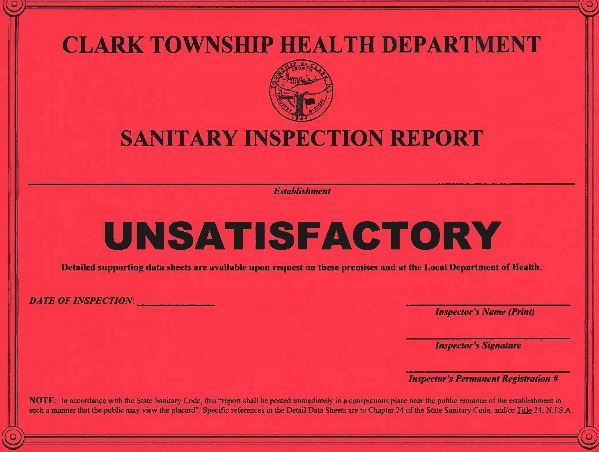 Unsatisfactory Rating Sign