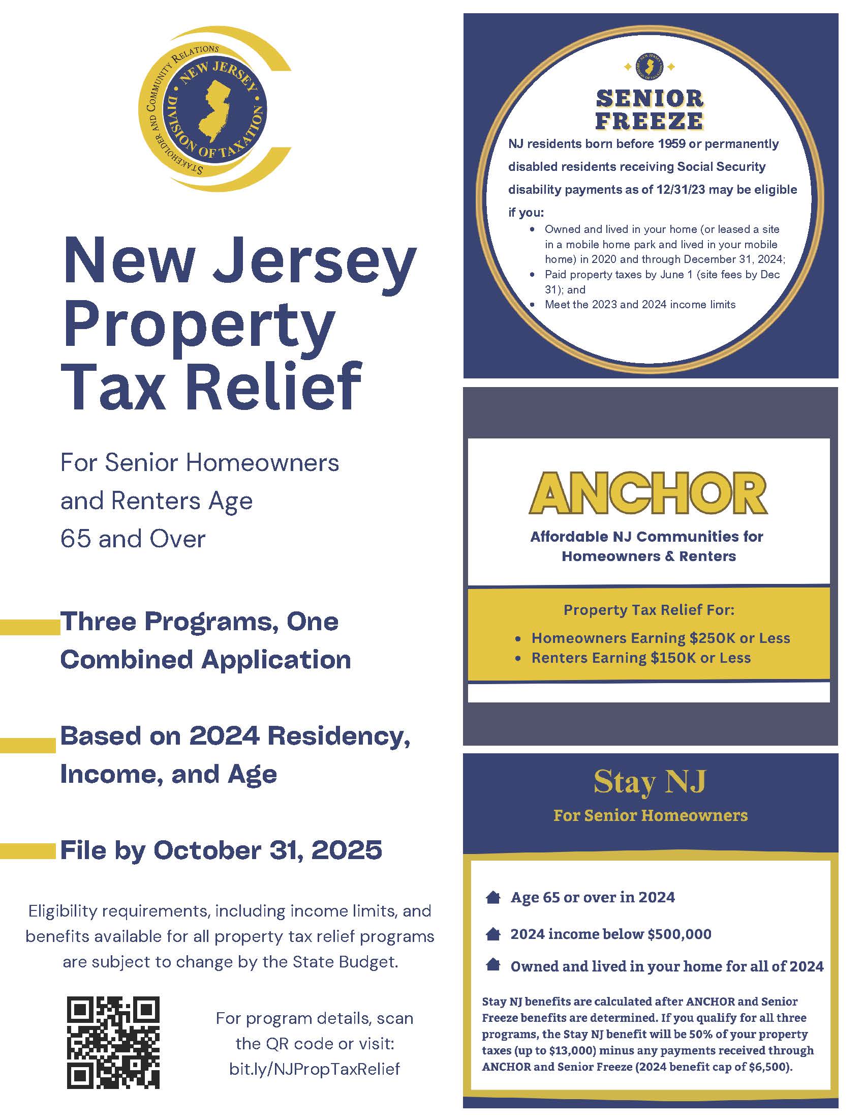 NJ Property Tax Relief 25 NJ